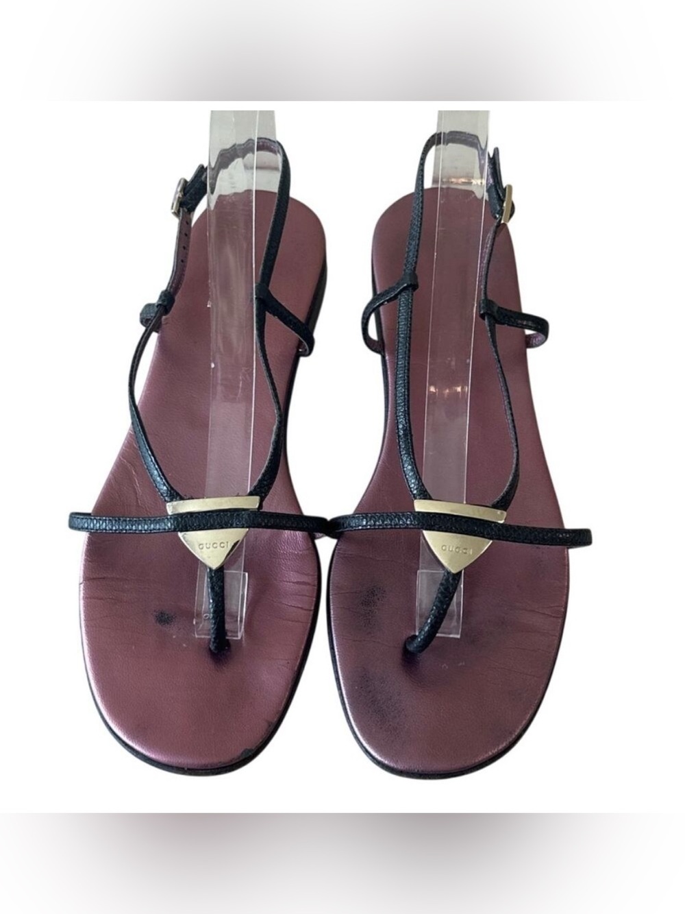 Gucci Tom Ford Era Thong Sandals Metallic Purple‎ 8B